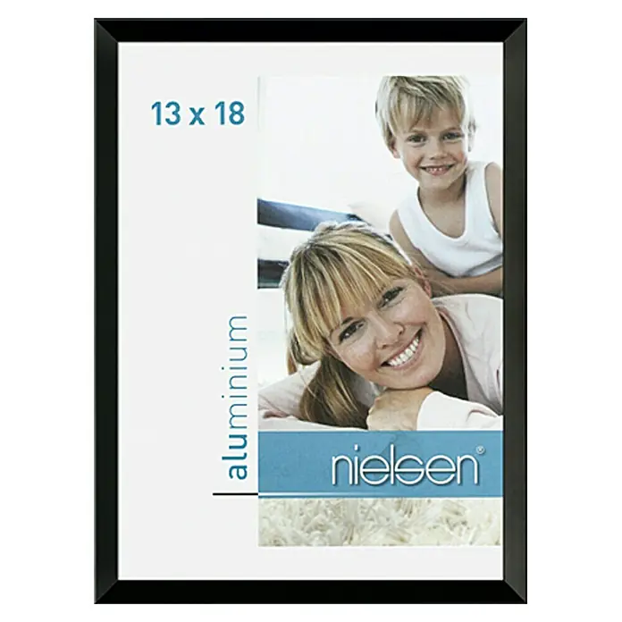 Nielsen Bilderrahmen Pixel - Schwarz, 13 x 18 cm, Aluminium - Vorderansicht