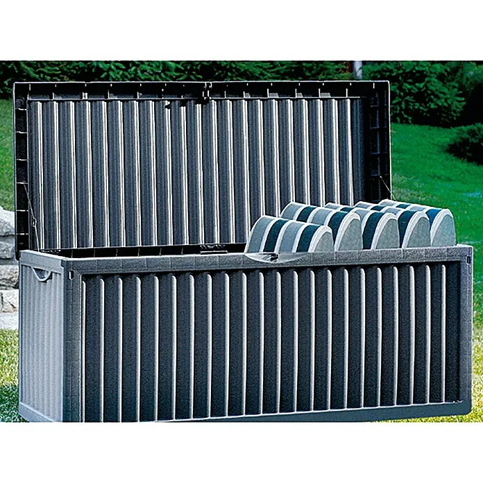 Garten-Aufbewahrungsbox Wave - 120 x 52 x 54 cm, Anthrazit, Kunststoff