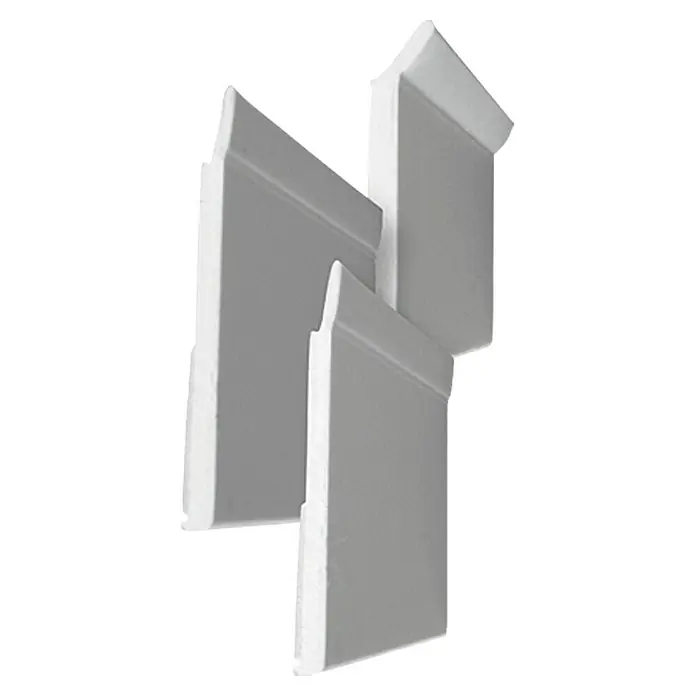 Flachleiste mit Dichtlippe - 1.000 x 50 x 2 mm, Weiß - Vorderansicht
