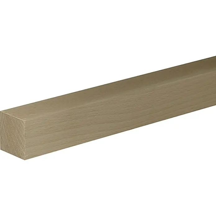 Profiles and more Quadratleiste - 0,95 m x 40 mm x 40 mm, Buche, Unbehandelt - Linke Seitenansicht