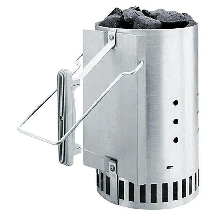 Weber Anzündkamin Rapidfire - Durchmesser: 19 cm, Aluminium - Vorderansicht