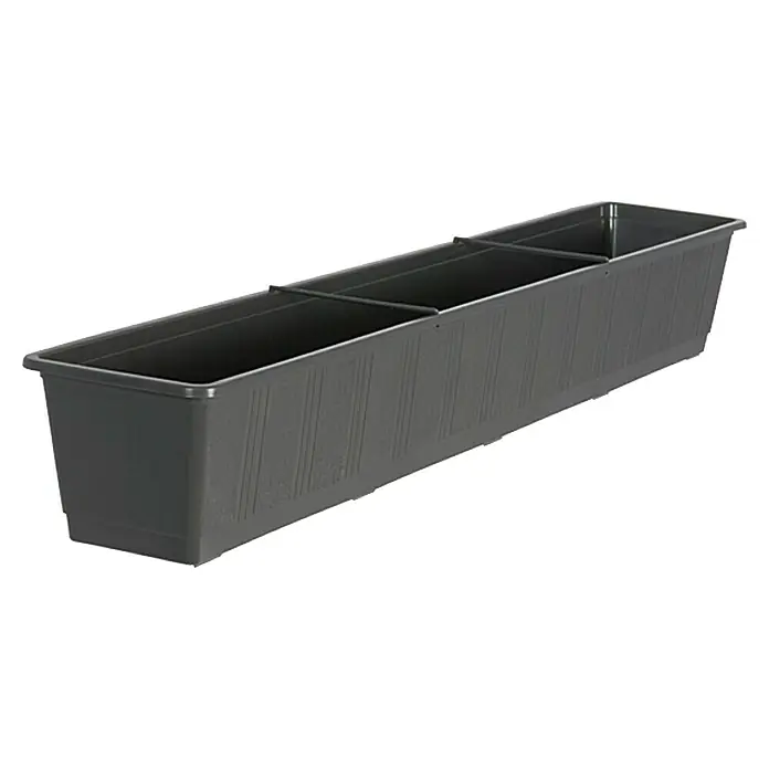 Geli Standard Žardinjera za balkon - Maks. vanjska dužina: 100 cm, Antracit - Pogled sprijeda