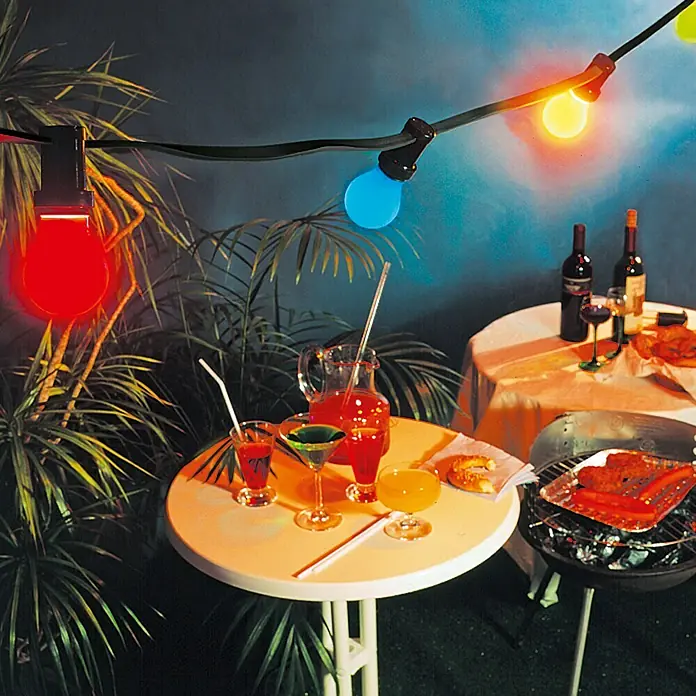 Globo Biergartenkette - 10-flammig, 6,15 m, Max. Leistung: 250 W