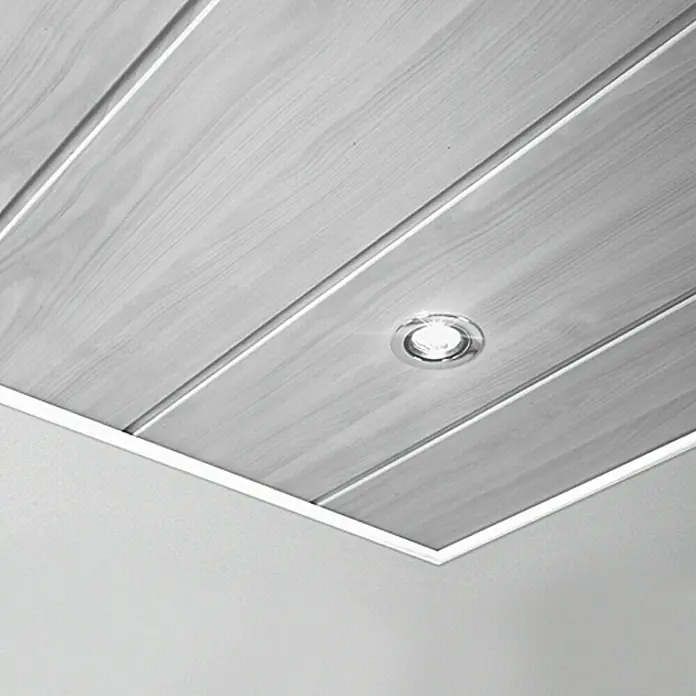 LOGOCLIC Polukružna kutna lajsna Bijela visoki sjaj - 2,6 m x 12 mm x 12 mm, Polukružna - Živopisni prikaz