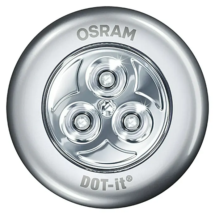 Osram DOT-it Mobiles LED-Licht Classic - Silber, 67 mm - Vorderansicht