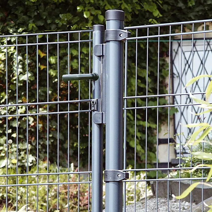 Stabilit Zaunpfosten - Höhe: 120 cm, Durchmesser: 34 mm, Anthrazit, Metall