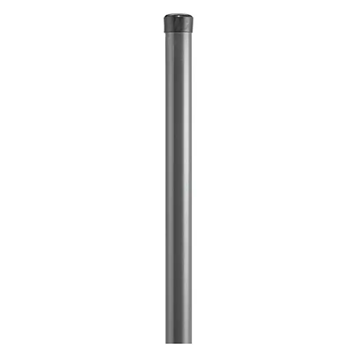 Stabilit Zaunpfosten - Höhe: 120 cm, Durchmesser: 34 mm, Anthrazit, Metall - Vorderansicht