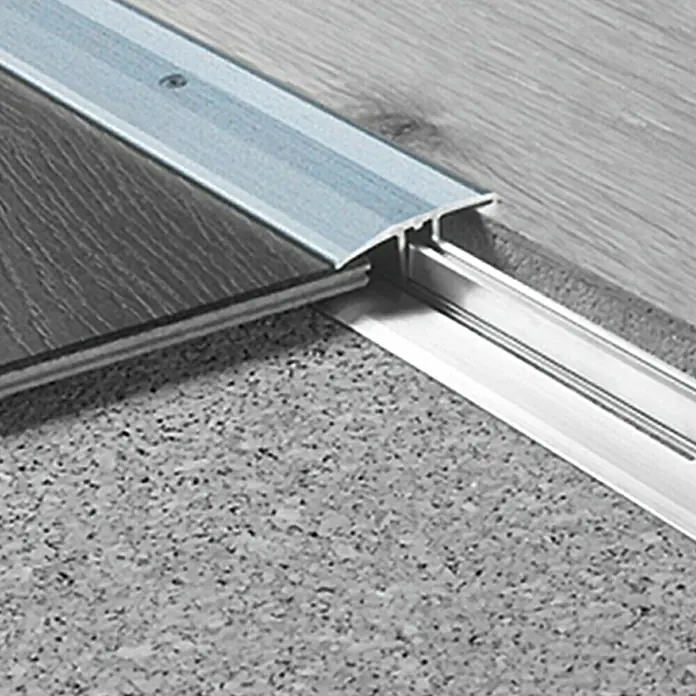 LOGOCLIC Prijelazni profil - Srebrne boje, 0,9 m x 38 mm, Vrsta montaže: Vijci - Detaljan prikaz