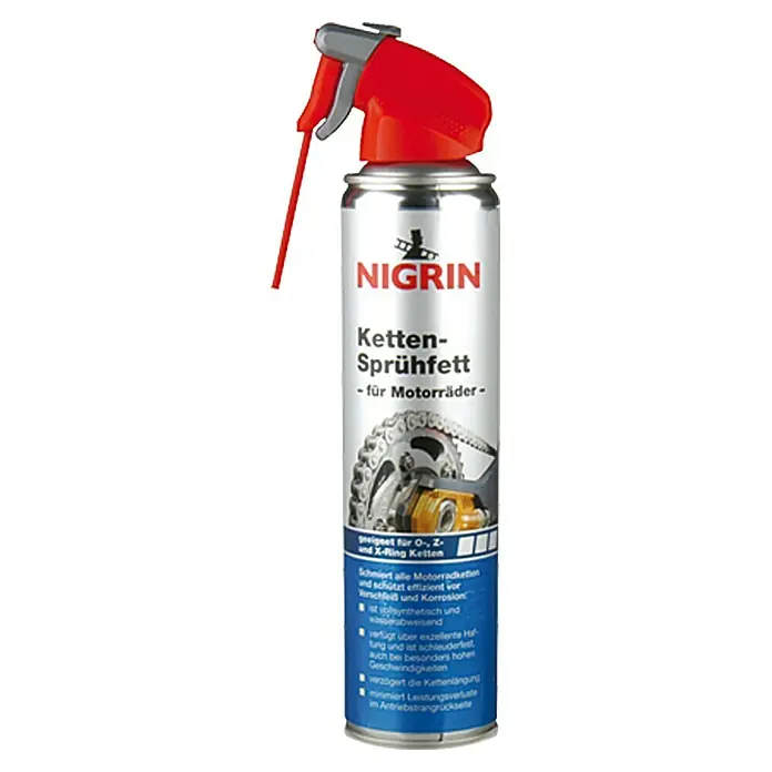 Nigrin Ketten-Sprühfett - 400 ml, Geeignet für: O-, Z- & X-Ring-Antriebsketten - Vorderansicht