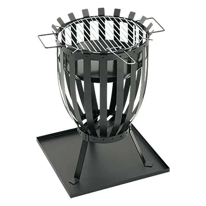 Grillstar Košara za loženje vatre Reno - Crne boje, Promjer: 35 cm