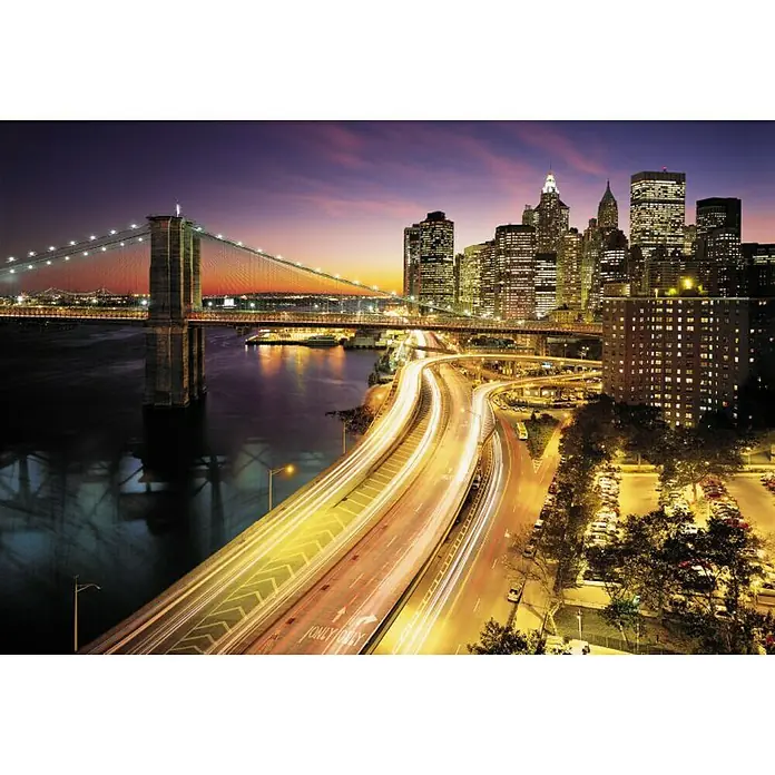 Komar Foto tapeta New York City Lights - 8 -dij., Š x V: 368 x 254 cm, Papir - Pogled sprijeda
