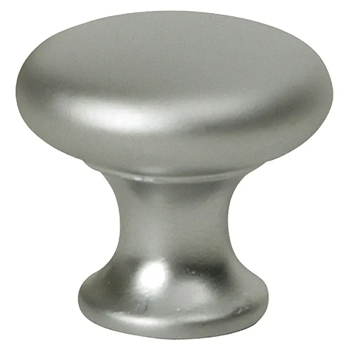 Möbelknopf - Sonstige, Verchromt, Durchmesser: 25 mm, Silber - Vorderansicht