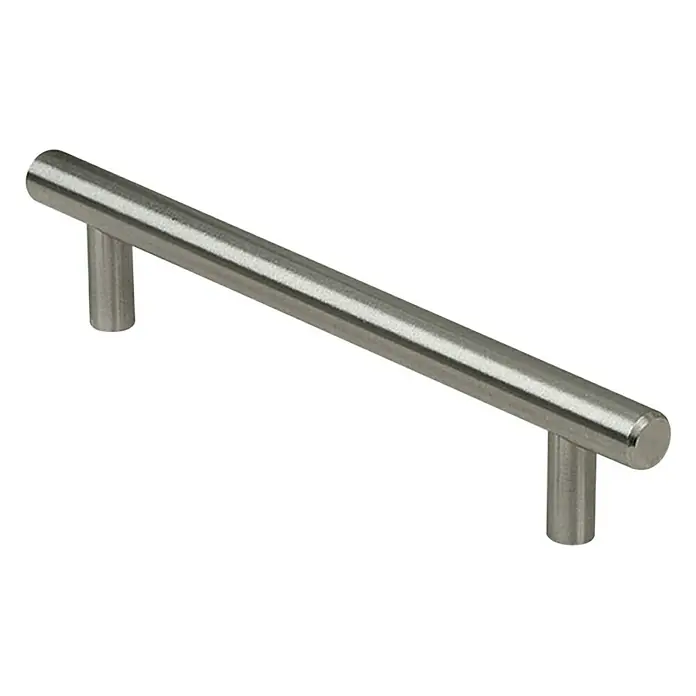 Möbelgriff - Typ Möbelgriff: Stange, Sonstige, Vernickelt, Länge: 132 mm - Vorderansicht