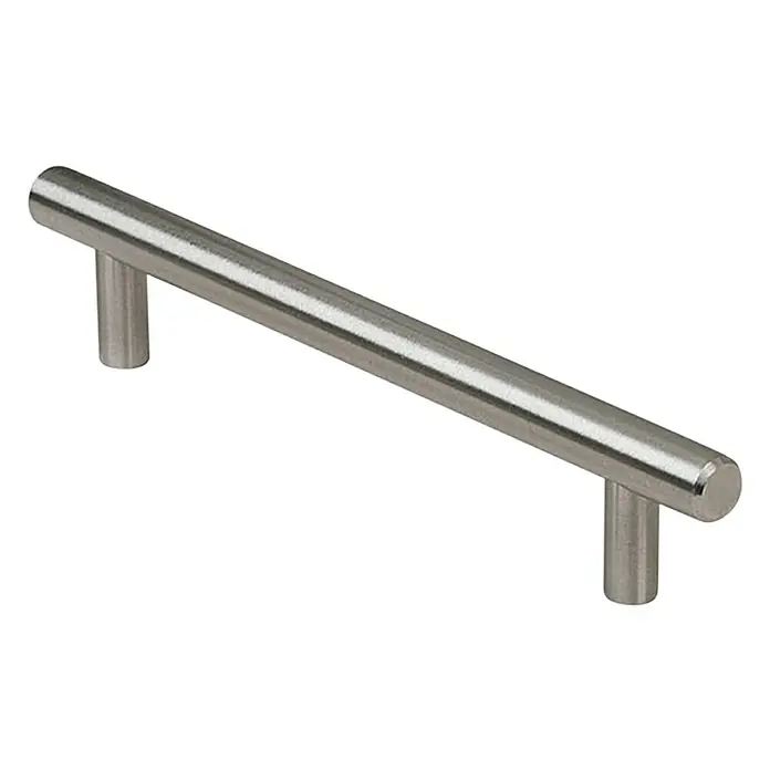 Möbelgriff - Typ Möbelgriff: Stange, Sonstige, Vernickelt, Länge: 163 mm - Vorderansicht