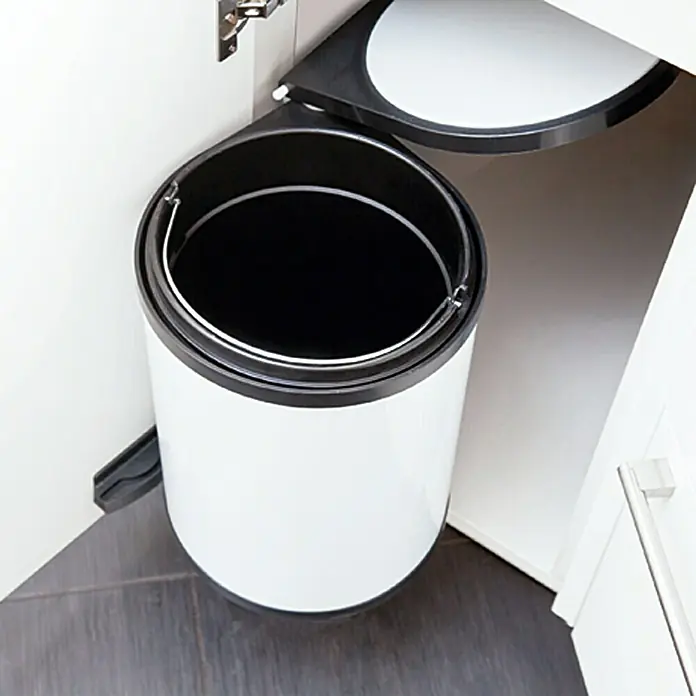 Venus Ugradbena kanta za smeće - 12 l, Bijele boje, Okrugli oblik, Metal
