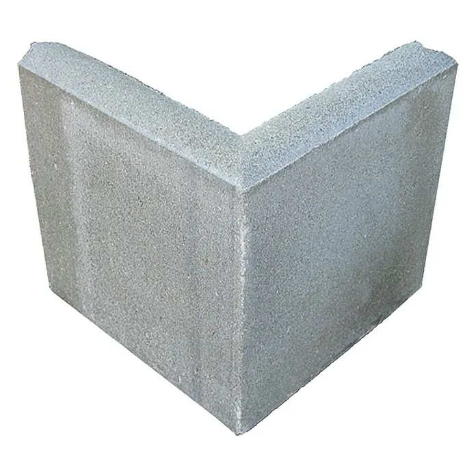 EHL Rasenkanten-Ecke - Grau, Länge: 25 cm, Winkel: 90 ° - Vorderansicht
