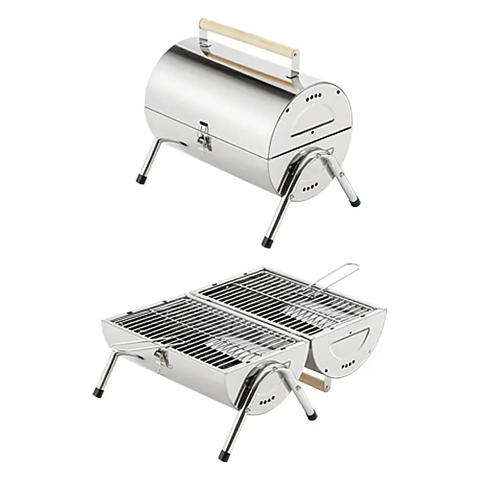Grillstar Stolni roštilj Dallas - Dimenzija rešetke za pečenje: 2 x 34 x 22 cm, Srebrne boje