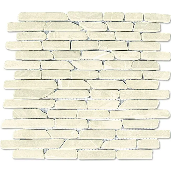 Mosaikfliese Brique - 29,5 x 28 cm, Weiß, Matt