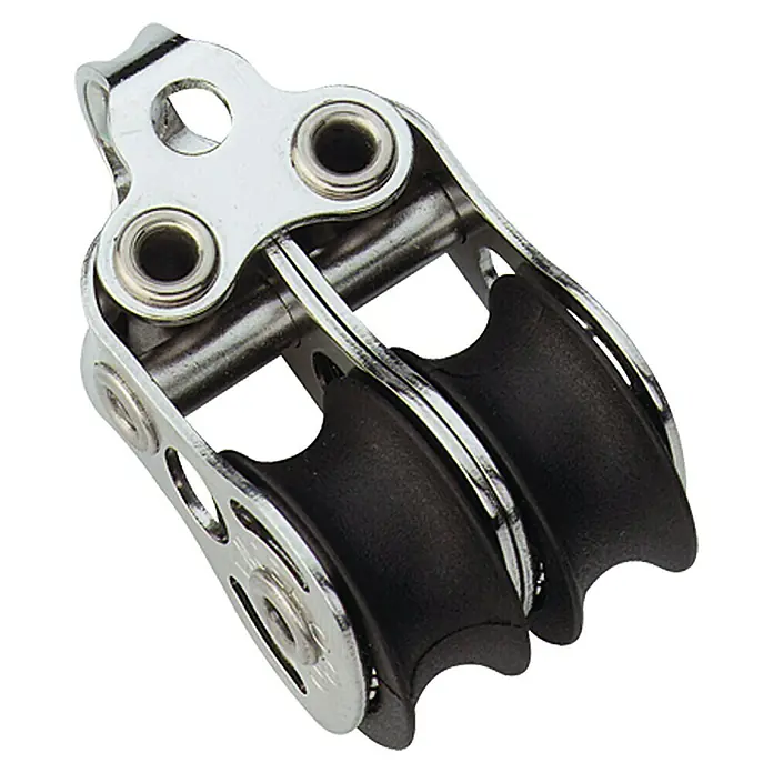 Sprenger Micro-XS-blok - 6 mm, Met beugel, Kogellagers, 2 rollen - Zijaanzicht links