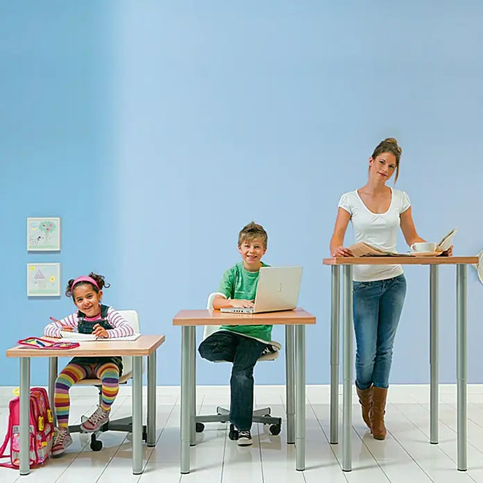 Element System Teleskop-Möbelfuß Expand - Durchmesser: 50 mm, Verstellbar: 600 - 900 mm, Aluminium