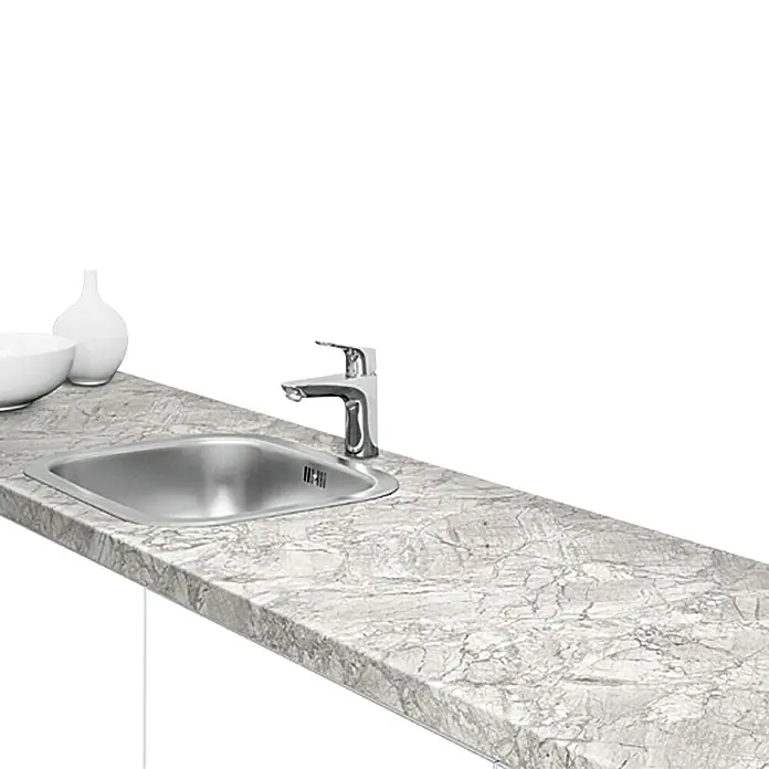 Resopal Premium Kuhinjska radna ploča po mjeri - Raja White, Maksimalna dimenzije rezanja: 365 cm, Debljina: 3,8 cm, Širina: 60 cm - Živopisni prikaz