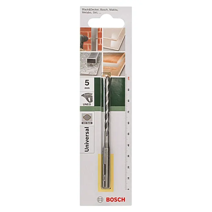 Bosch Višenamjensko svrdlo SDS-Quick - Promjer: 5 mm, Duljina: 100 mm - Pogled sprijeda