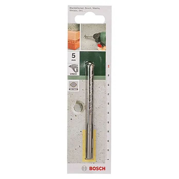 Bosch Svrdlo za beton SDS-Quick - Promjer: 5 mm, Duljina: 100 mm - Pogled sprijeda