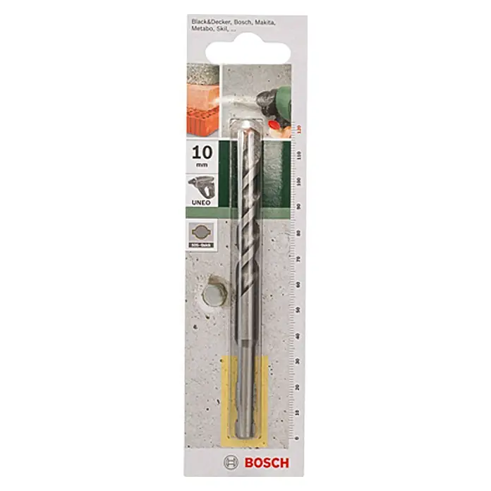 Bosch Svrdlo za beton SDS-Quick - Promjer: 10 mm, Duljina: 120 mm - Pogled sprijeda