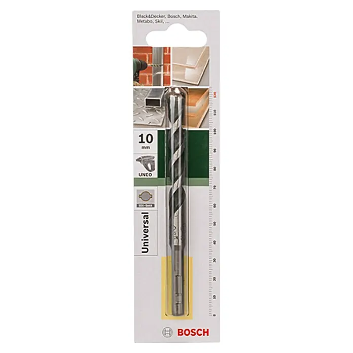 Bosch Višenamjensko svrdlo SDS-Quick - Promjer: 10 mm, Duljina: 120 mm - Pogled sprijeda