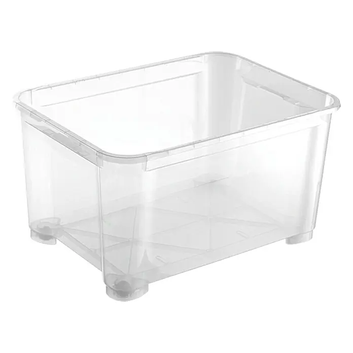 Regalux Prozirna kutija za skladištenje XXL - D x Š x V: 79 x 57,7 x 44 cm, 145 l, S kotačićima
