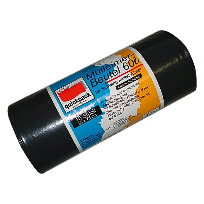 Quickpack Vreće za smeće - 60 l, 10 Kom., Sive boje - Pogled sprijeda
