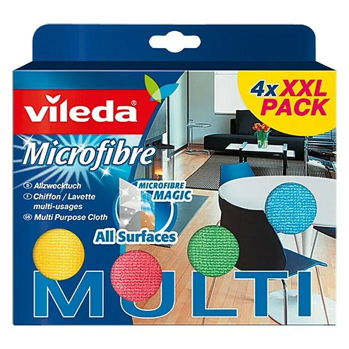 Vileda Microfibre Allzwecktuch MULTI - Mikrofaser, 4 Stk. - Vorderansicht