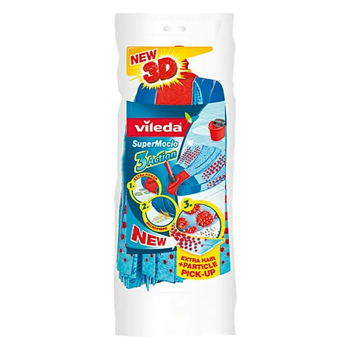 Vileda SuperMocio Wischmop-Ersatzkopf 3Action - Material Bezug: CollecTex - Vorderansicht