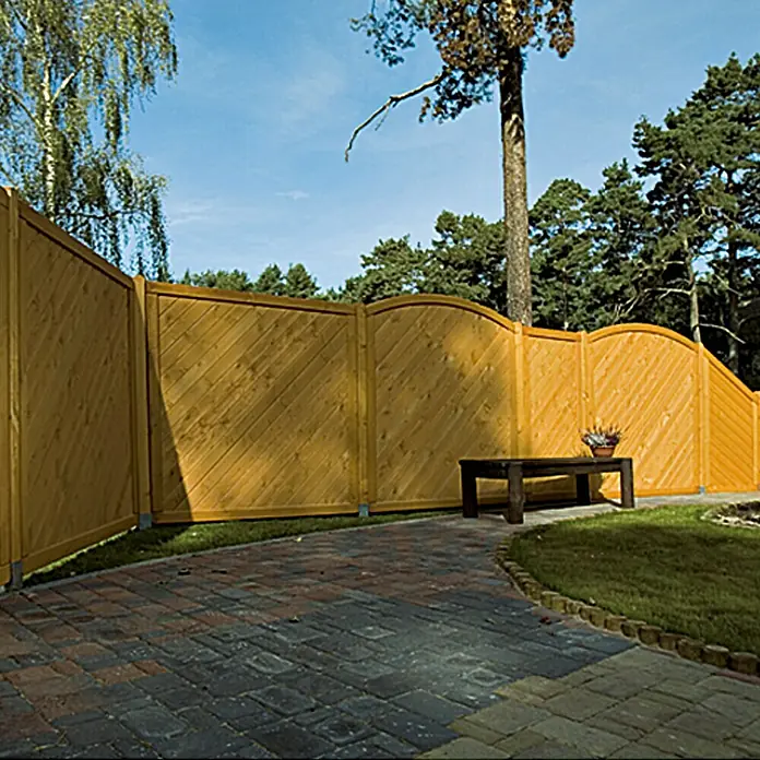 Sichtschutzelement Regensburg - Maße B x H: 180 x 200/180 cm, Mit Bogen