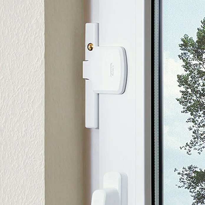 Abus Fenster-Zusatzschloss FTS 206 - Weiß, 0 - 25 mm - Vorderansicht