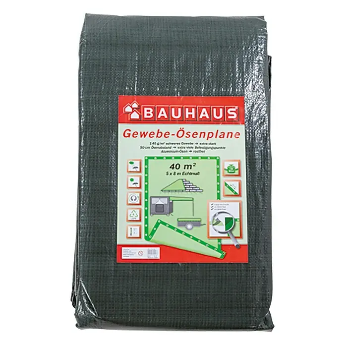 BAUHAUS Gewebe-Ösenplane - 8 x 5 m, 140 g/m², Kunststoff