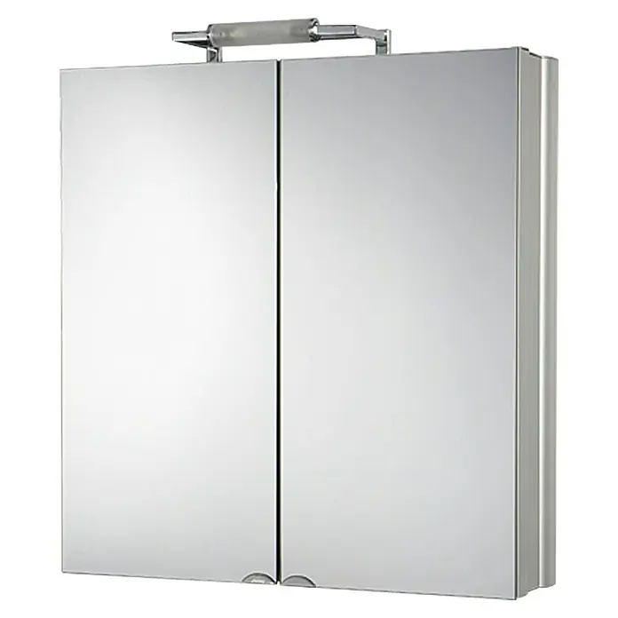Jokey Spiegelschrank Belalu - B x H: 65 x 72,5 cm, Mit Beleuchtung, Aluminium, Silber