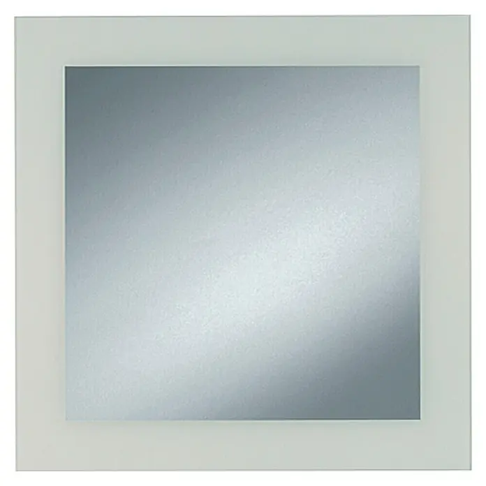 Kristall-Form Siebdruckspiegel Toba - Opal, 45 x 45 cm