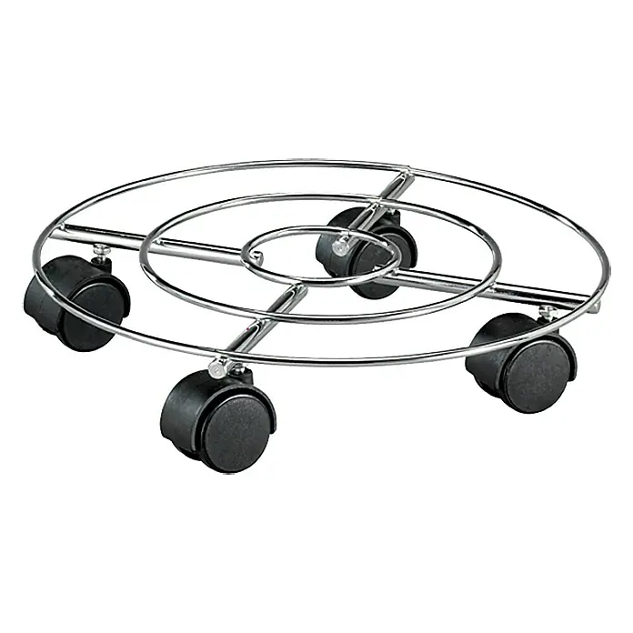 Podložak za biljke s kotačićima - Promjer: 35 cm, Maksimalna nosivost: 60 kg, Metal - Pogled sprijeda