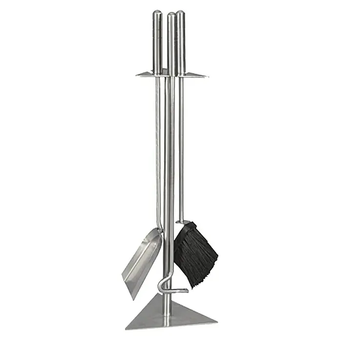 Lienbacher Garnitura za kamin - 3-dij., Plemeniti čelik, Visina: 66 cm - Pogled sprijeda