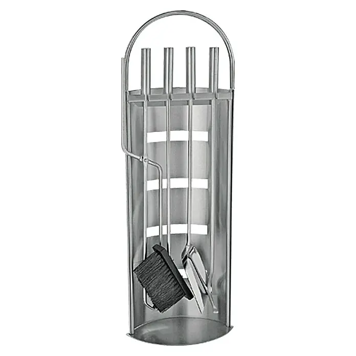 Lienbacher Kamingarnitur - 4 -tlg., Edelstahl, Höhe: 68 cm