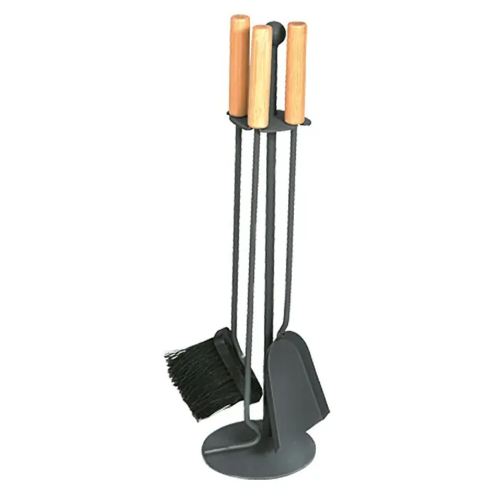 Lienbacher Garnitura za kamin - 3-dij., Antracit, Visina: 64 cm, Čelik