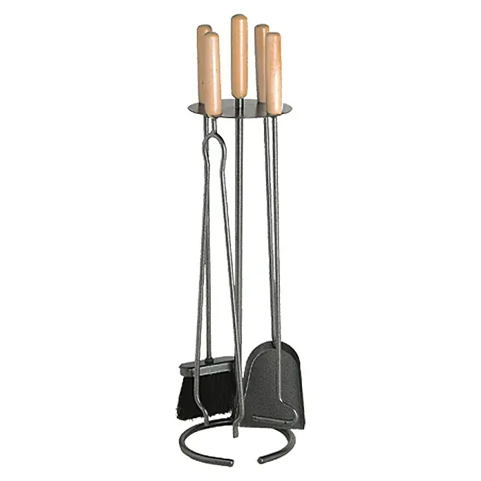 Lienbacher Garnitura za kamin - 4-dij., Antracit, Visina: 73 cm - Pogled sprijeda