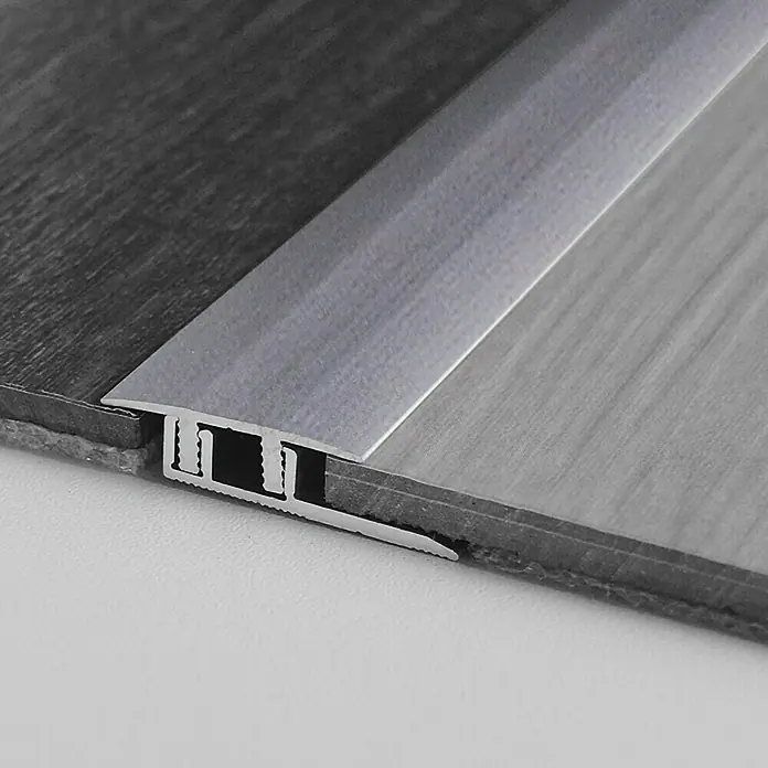 LOGOCLIC Prijelazni profil - Srebrne boje, 0,9 m x 27 mm, Vrsta montaže: Uticanje - Detaljan prikaz