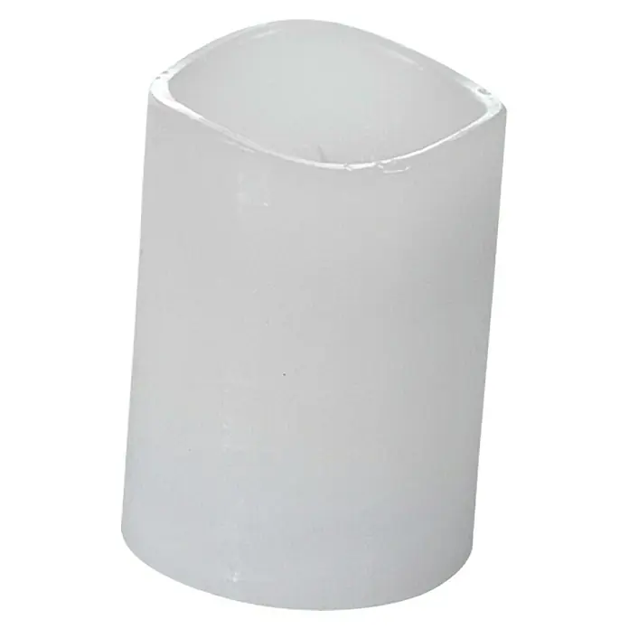 Flower Power Vela con LED PARVO - Blanco, Altura: 10 cm, Diámetro: 7,5 cm, Cera natural - Vista frontal