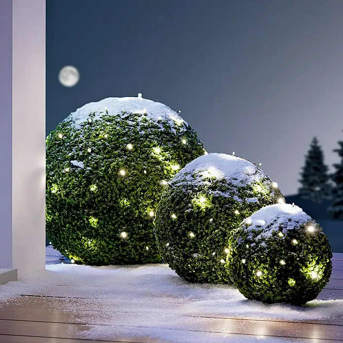 Tween Light Guirnalda luminosa LED - Para exterior, 160 luces, Longitud del cable: 25,85 m, Blanco cálido