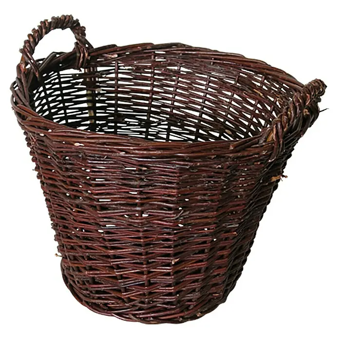 Pletena košara - Vanjska dimenzija (ø x V): 30 x 22 cm, Natur - Pogled sprijeda