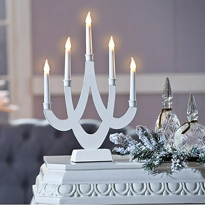Tween Light Candelabro de LEDs - Para interior, 5 luces, Blanco, Altura: 440 mm