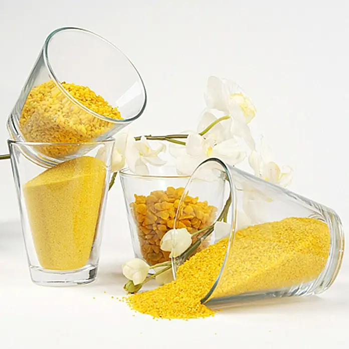 Farbsand - Gelb, Korngröße: Ø 0,1 - 0,5 mm, 500 ml