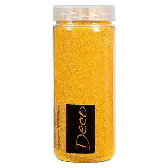 Farbsand - Gelb, Korngröße: Ø 0,1 - 0,5 mm, 500 ml